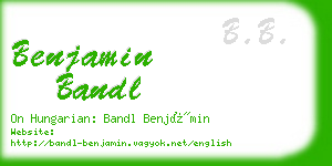 benjamin bandl business card